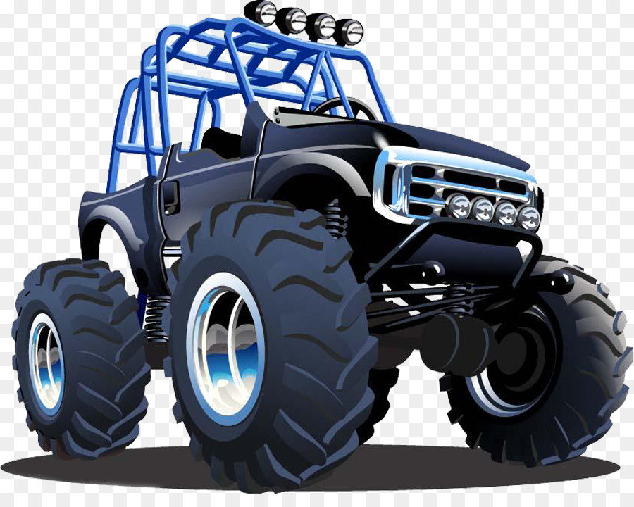 Car Monster truck Royalty-free Illustration - Blue desert SUV png download - 900*702 - Free Transparent Car png Download.