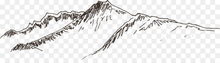 Landscape Graphics Line Drawing Illustration - Vector hand-drawn line mountains png download - 982*268 - Free Transparent Landscape Graphics png Download.