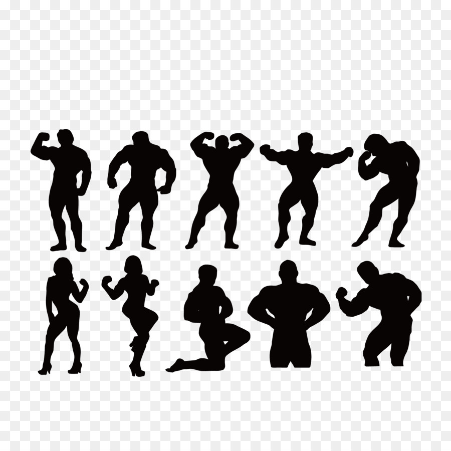 Bodybuilding Fitness Centre Silhouette Muscle - Vector characters silhouette png download - 1772*1772 - Free Transparent Bodybuilding png Download.