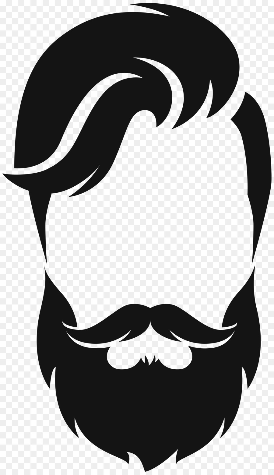 Silhouette Beard Moustache Clip art - hair style png download - 4626*8000 - Free Transparent Silhouette png Download.