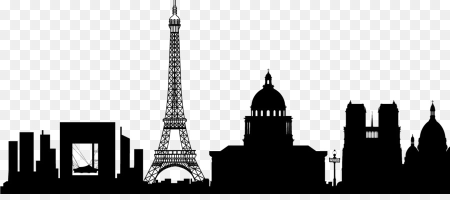 Paris Silhouette Skyline Wall decal - Paris PNG Photos png download - 1270*547 - Free Transparent Paris png Download.