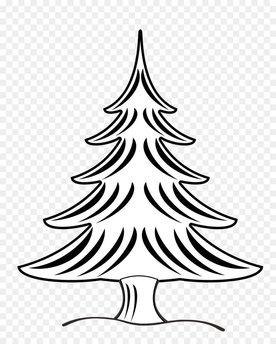 Christmas tree Black and white Santa Claus Clip art - Christmas Line Art png download - 1969*2418 - Free Transparent Christmas Tree png Download.