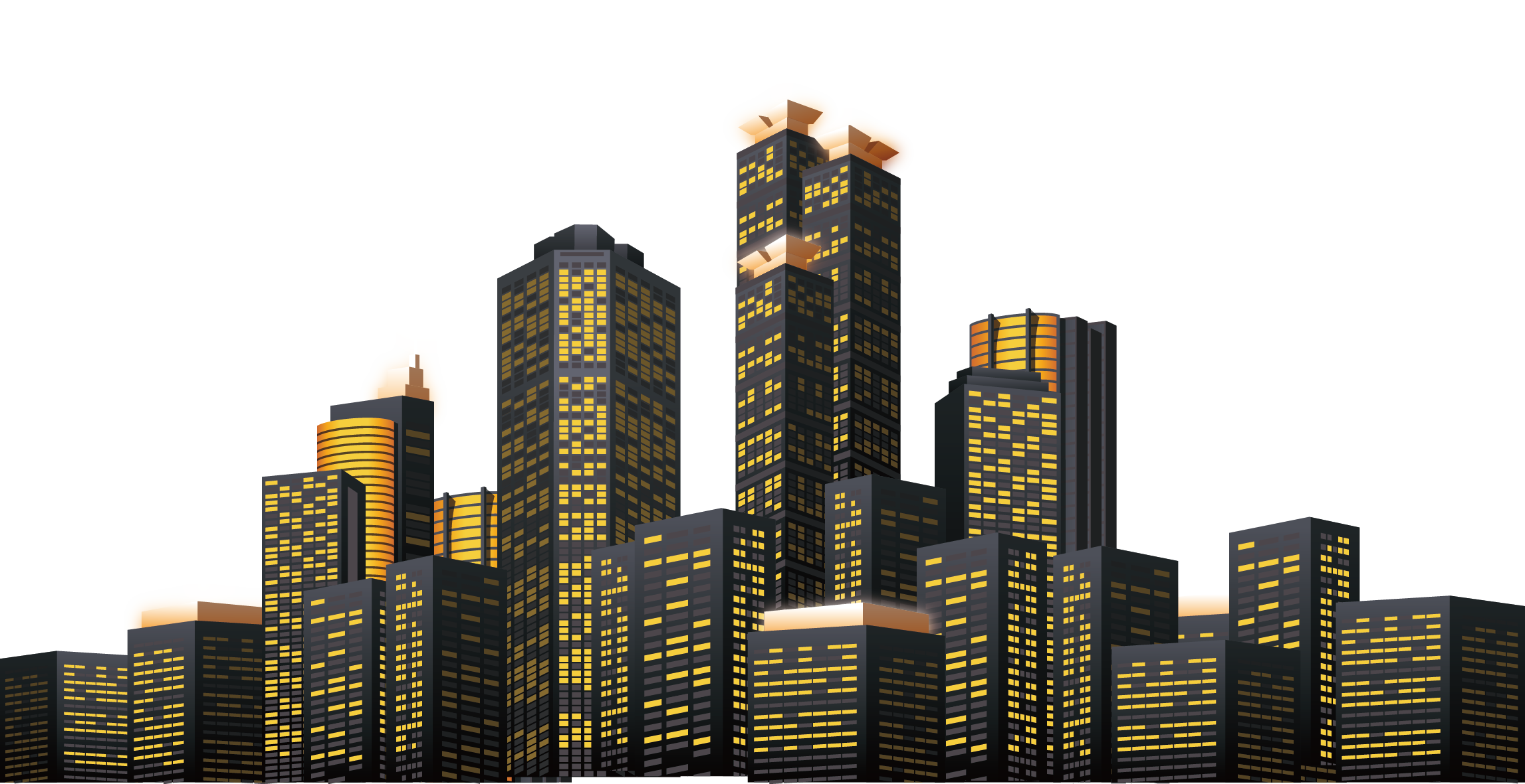 New York City Skyline Royalty-free Illustration - City Night Vector png ...