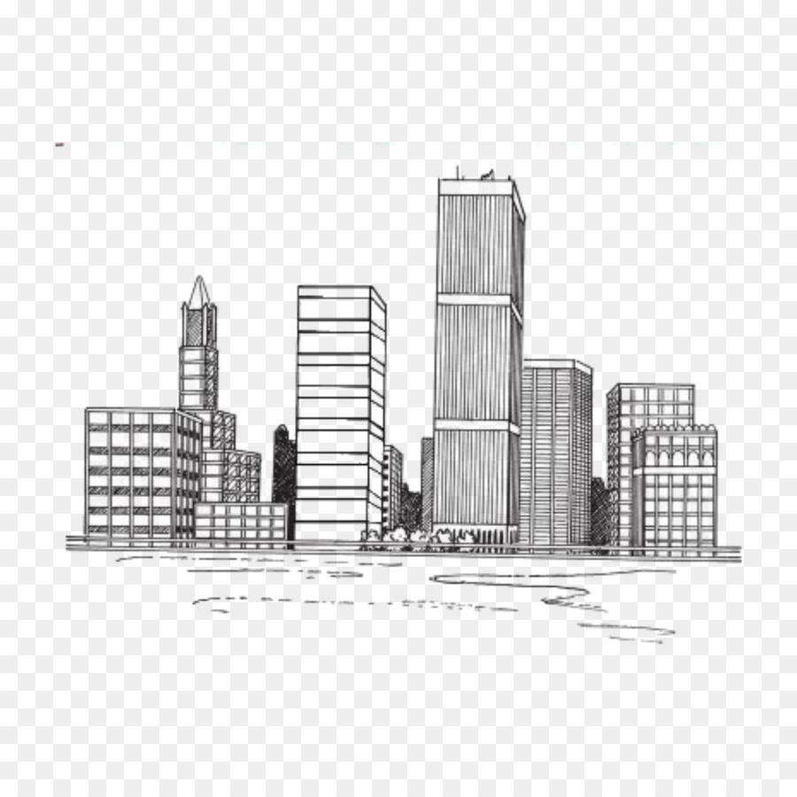Drawing New York City Illustration Cityscape Sketch - cityscape png download - 1200*1200 - Free Transparent Drawing png Download.