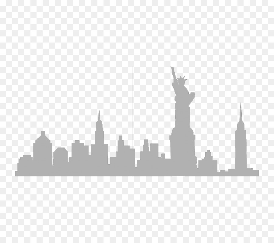 New York City Skyline Silhouette Illustration - Vector Landmarks png download - 5926*3489 - Free Transparent New York City png Download.