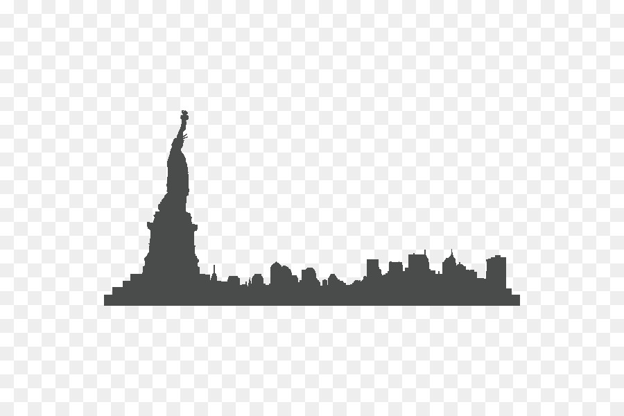 New York City Cities: Skylines New City Wall decal - Silhouette png download - 600*600 - Free Transparent New York City png Download.