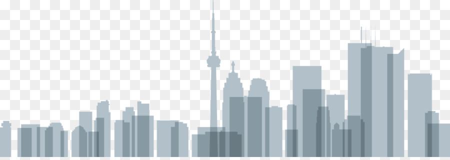 CN Tower Skyline Silhouette - Silhouette png download - 960*335 - Free Transparent Cn Tower png Download.