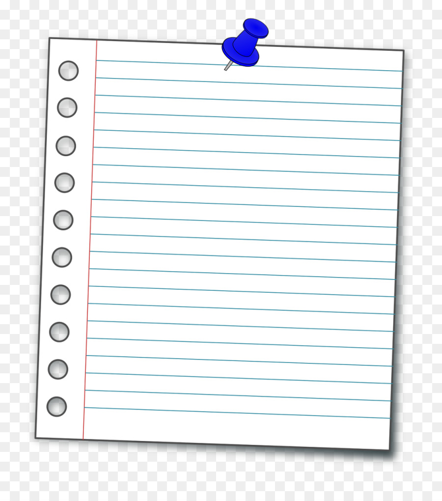 Ruled paper Notebook Paper clip Clip art - paper notes dialog png download - 906*1024 - Free Transparent Paper png Download.