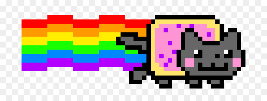 Pixel art Nyan Cat - nyancat png download - 1240*450 - Free Transparent Pixel Art png Download.