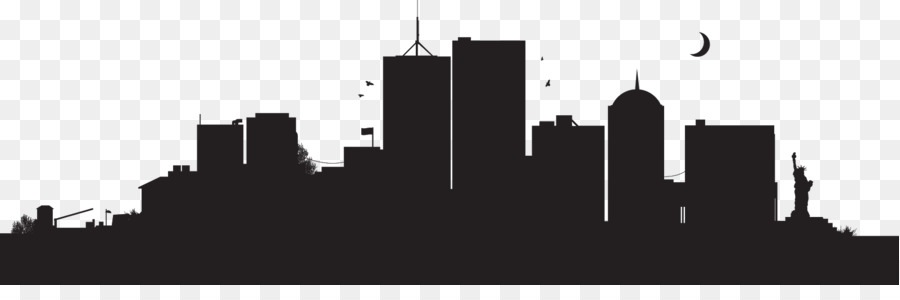 New York City Skyline Clip art - building silhouette png download - 1600*507 - Free Transparent New York City png Download.