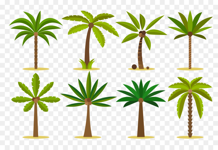 Vector graphics Palm trees Clip art Design Tattoo Art - fresh green png download - 3000*2042 - Free Transparent Palm Trees png Download.