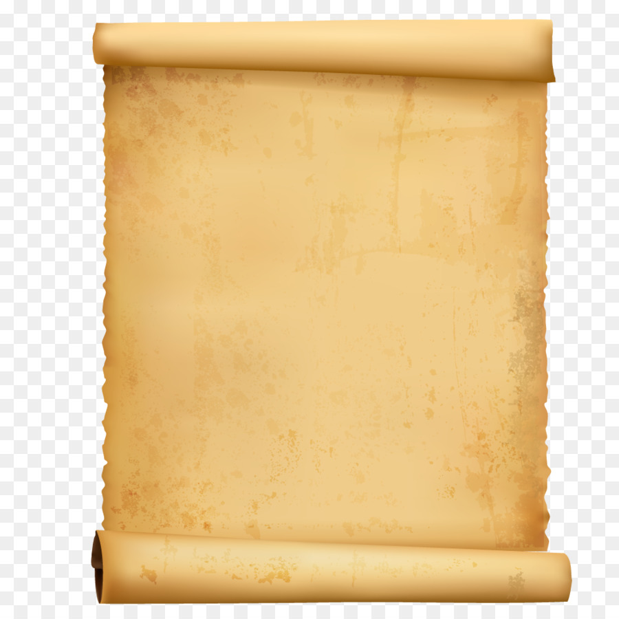 Paper Scroll Computer file - Pale yellow hair old sheepskin rolls png download - 1000*1000 - Free Transparent Paper png Download.