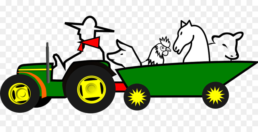 John Deere Ox Tractor Agriculture Clip art - The driver in the car with sheep png download - 960*480 - Free Transparent John Deere png Download.