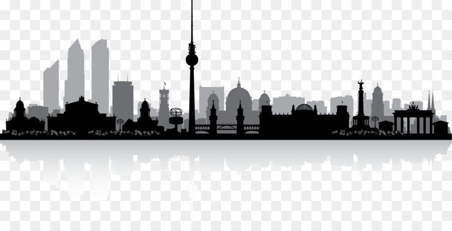 Berlin Royalty-free Photography Silhouette - building silhouette png download - 2085*1033 - Free Transparent Berlin png Download.