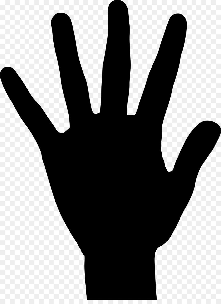 open hand silhouette png