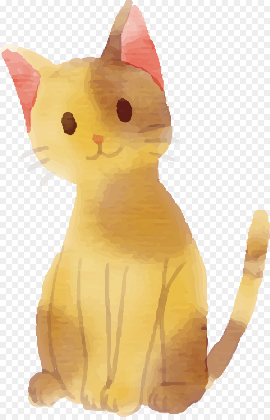 Cat Euclidean vector Computer file - Painted yellow cat png download - 1973*3047 - Free Transparent Cat png Download.