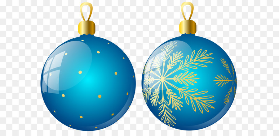 Christmas ornament Christmas decoration Clip art - Transparent Two Blue Christmas Balls Ornaments Clipart png download - 4228*2783 - Free Transparent Christmas Ornament png Download.
