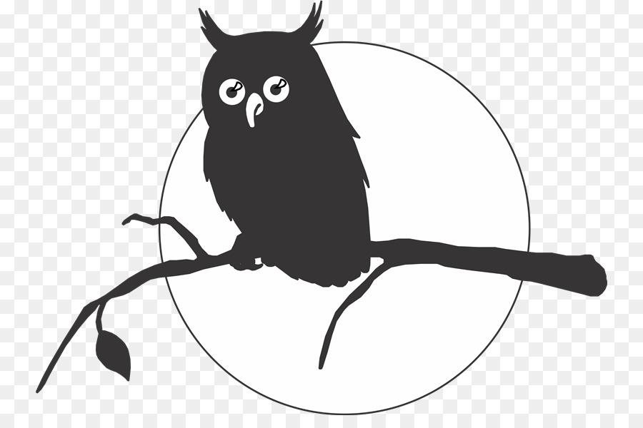 Owl Silhouette Cartoon - Black owl silhouette material png download ...