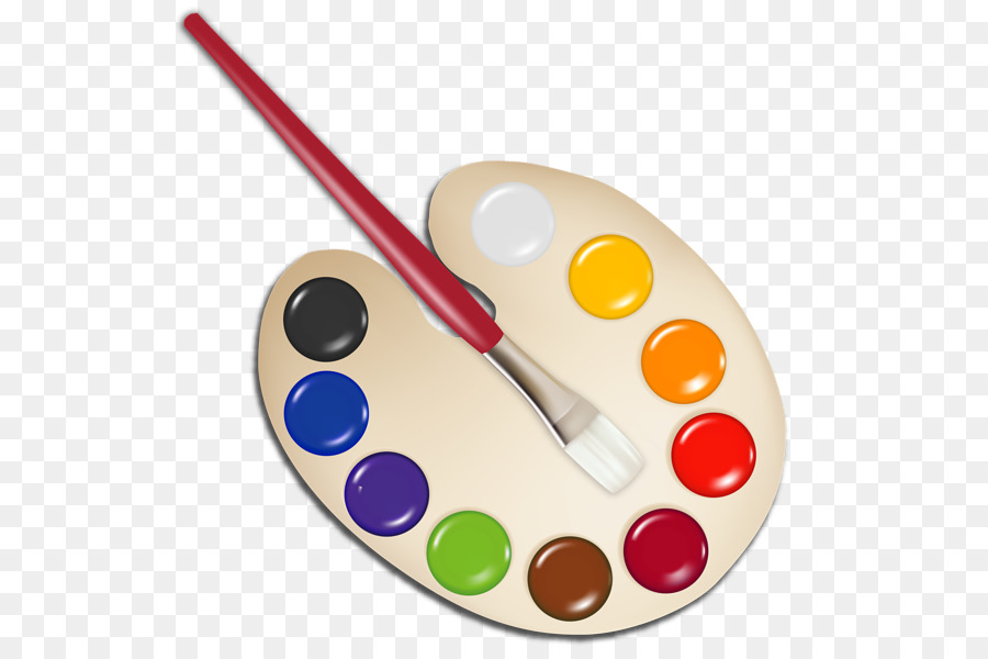 Palette Paintbrush Clip art - painting brush png download - 585*600 - Free Transparent Palette png Download.