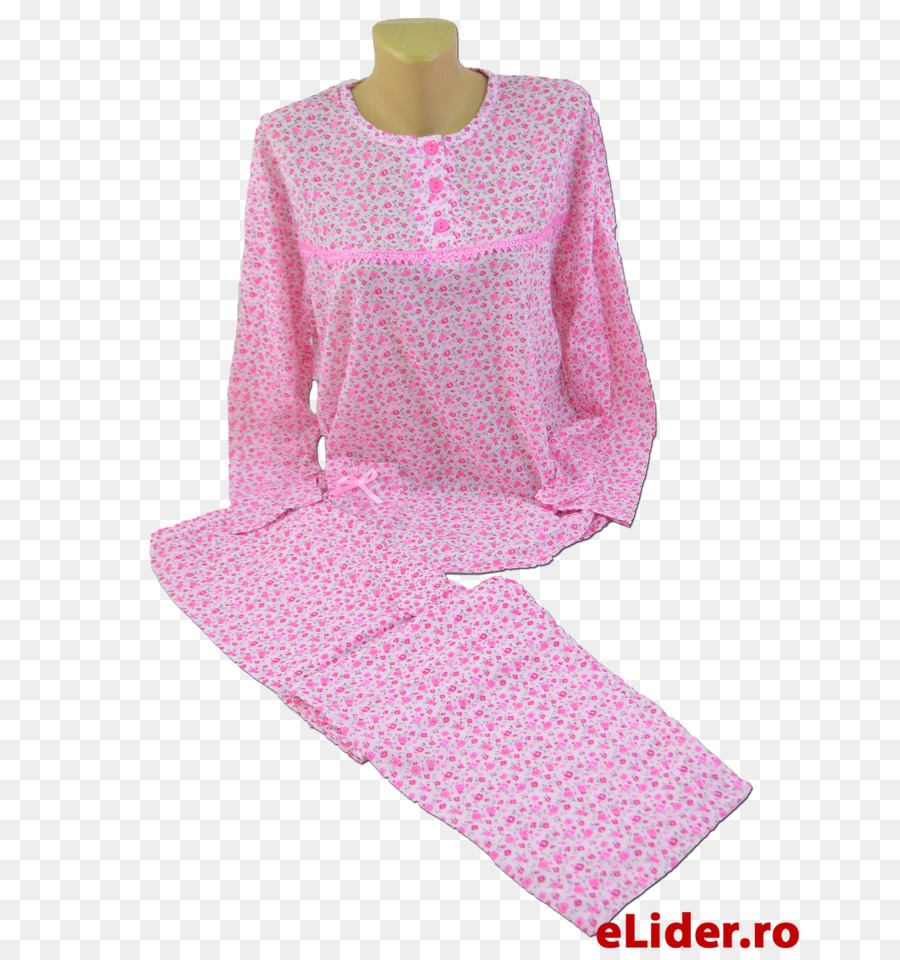 Polka dot Pajamas Pink M Sleeve RTV Pink - pijama png download - 747*960 - Free Transparent Polka Dot png Download.