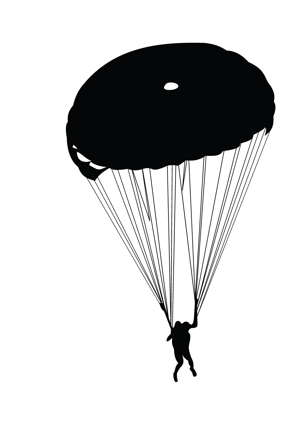 Parachute Silhouette Parachuting - parachute png download - 1050*1502 ...