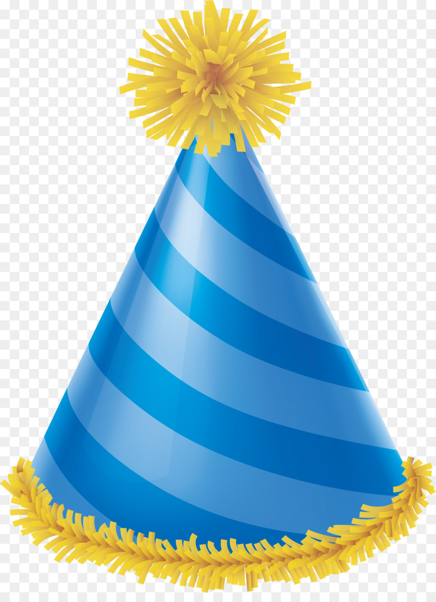 Party hat Blue Birthday - Blue stripe birthday png download - 2005*2721 - Free Transparent Party Hat png Download.