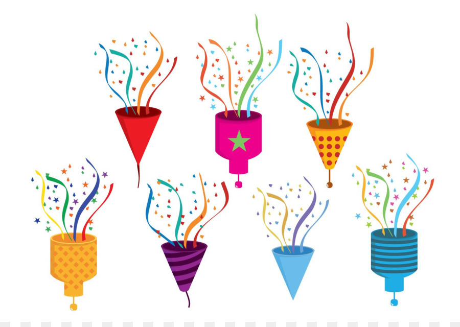 Party popper Confetti Clip art - Confetti png download - 1400*980 - Free Transparent Party Popper png Download.