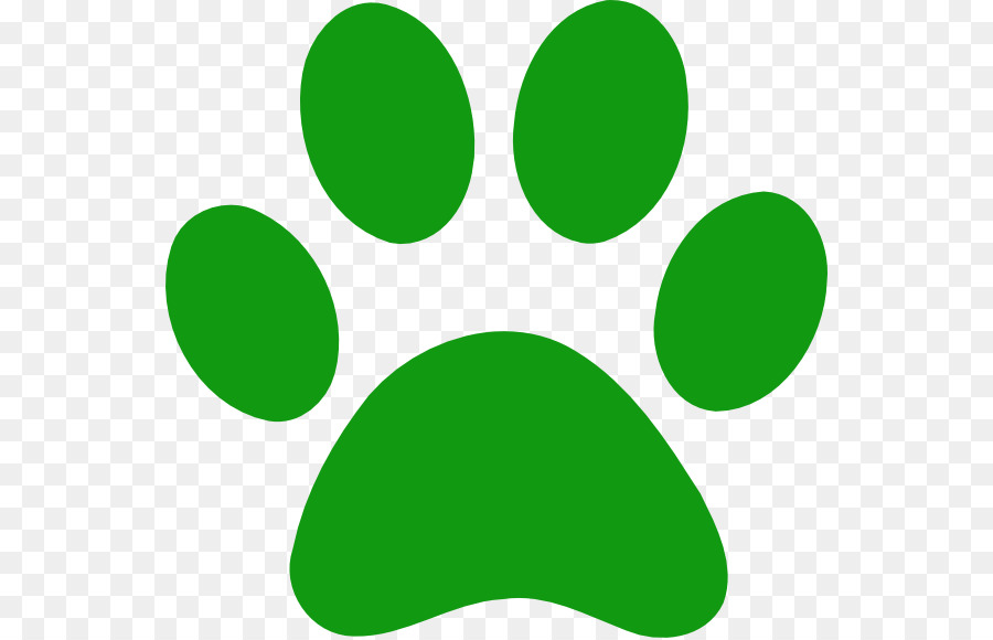 Dog Paw Printing Cat Clip art - Green Cloud Cliparts png download - 600*578 - Free Transparent Dog png Download.