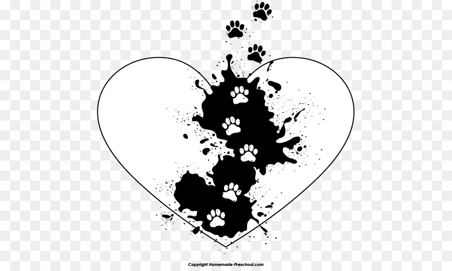 Heart Paw Tiger Clip art - Paw Print Cliparts png download - 513*532 - Free Transparent Heart png Download.