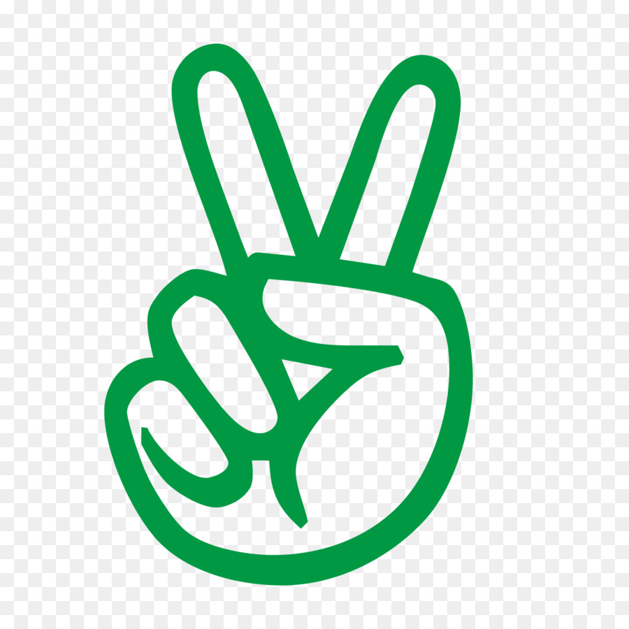 Peace symbols Hand V sign - Green yes gesture vector material png download - 1500*1500 - Free Transparent Peace Symbols png Download.