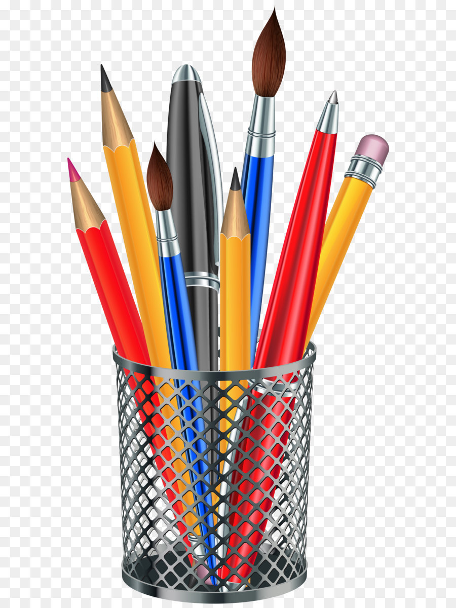 Pencil Brush Clip art - Transparent Metal Cup PNG Clipart Image png download - 2199*4044 - Free Transparent Pen png Download.
