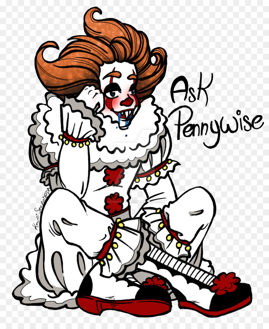 It The Kiss Art Character - pennywise the clown png download - 1024*1234 - Free Transparent  png Download.