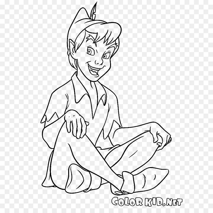 Peter Pan Peter and Wendy Wendy Darling Tinker Bell Captain Hook - Black lines painted Peter Pan png download - 895*895 - Free Transparent  png Download.