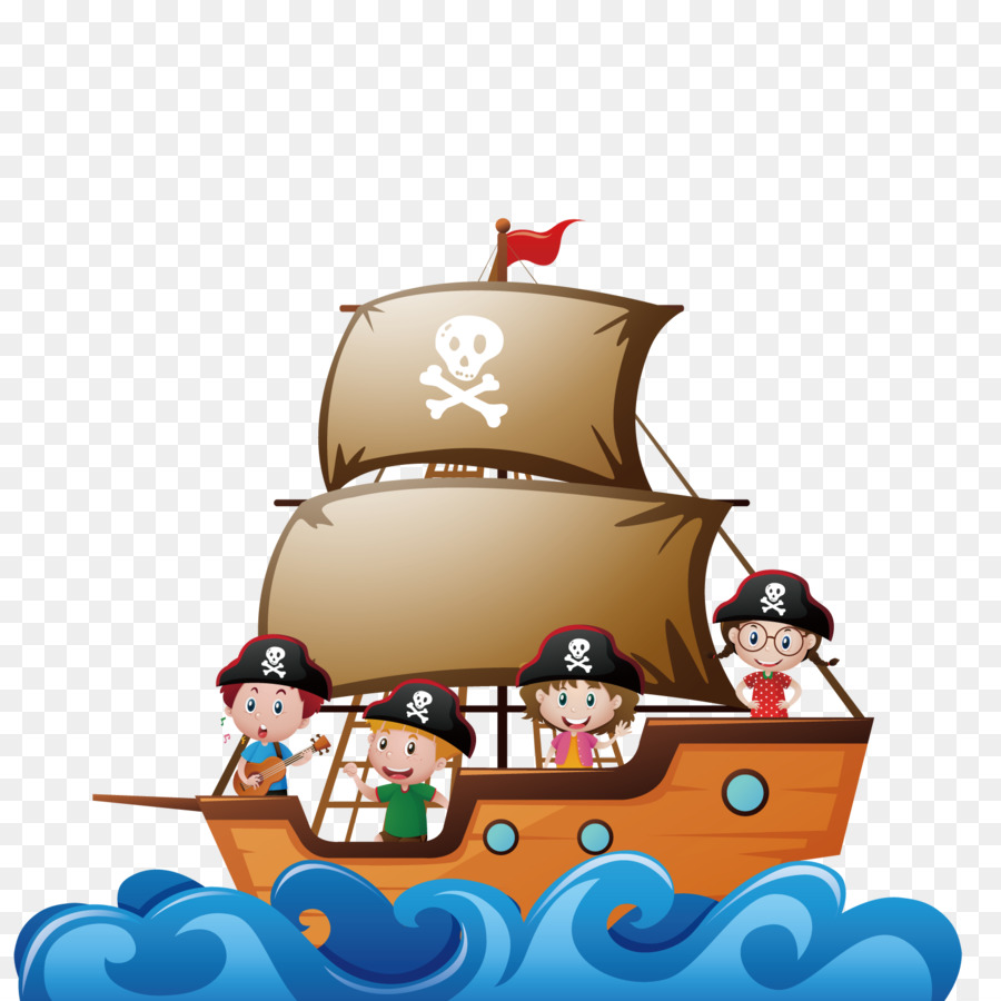 Piracy Child Ship Illustration - Vector Pirate Ship png download - 1600*1600 - Free Transparent Piracy png Download.