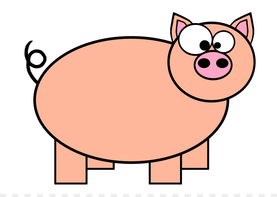 Domestic pig Pig roast Cartoon Clip art - Free Pig Clipart png download - 900*630 - Free Transparent Domestic Pig png Download.