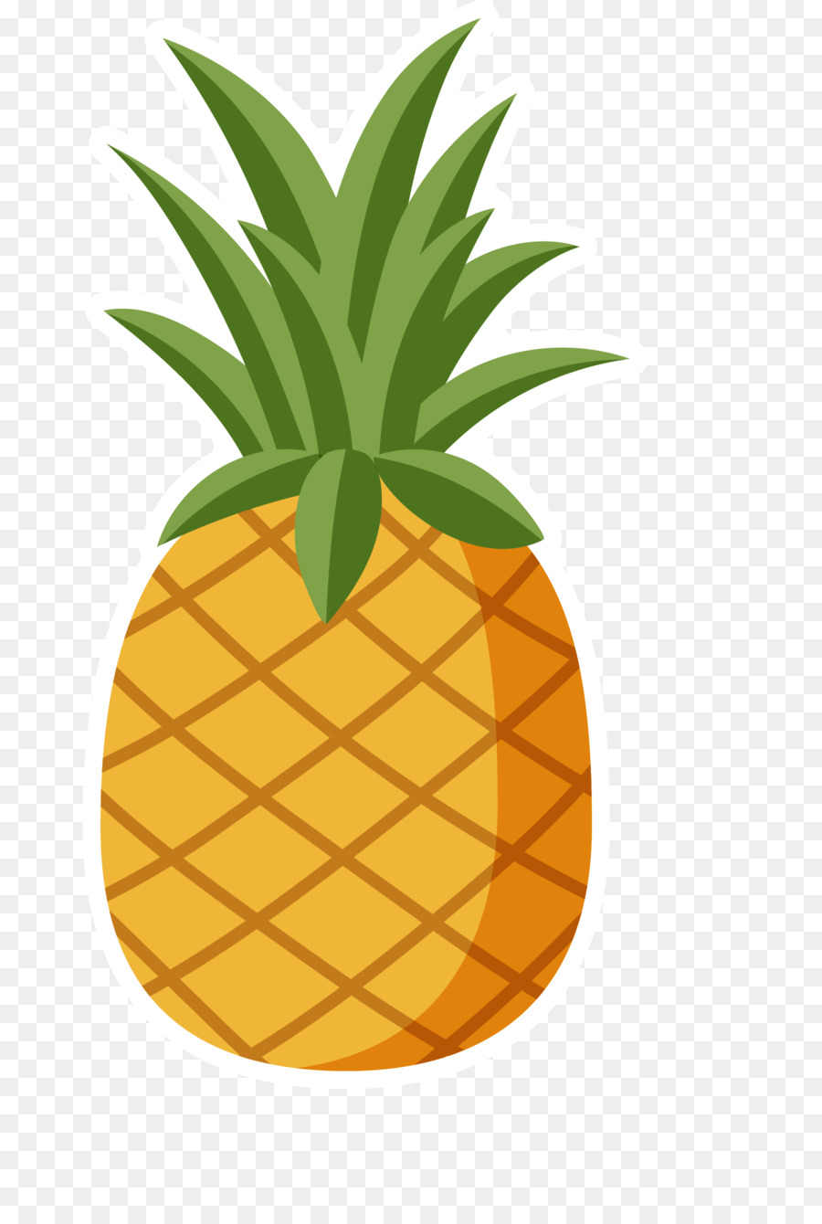 Pineapple Hawaiian pizza Clip art - Hand painted yellow pineapple png download - 1501*2222 - Free Transparent Pineapple png Download.