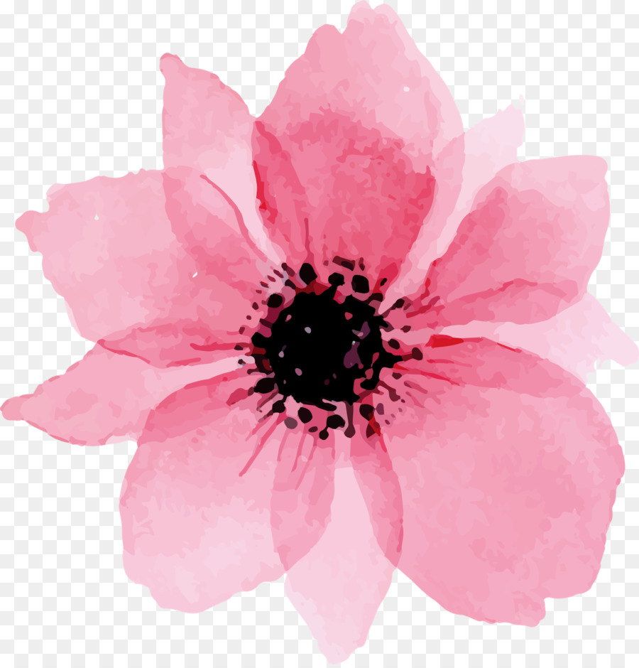 Watercolor painting Watercolour Flowers Art Pink flowers - flower png download - 1540*1600 - Free Transparent Watercolor Painting png Download.