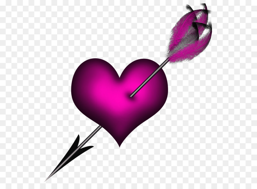 Heart - Transparent Pink Heart with Arrow PNG Clipart png download - 1537*1528 - Free Transparent  png Download.