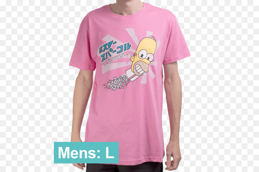 T-shirt Bart Simpson Sleeve Homer Simpson - pink sparkles png download - 600*600 - Free Transparent Tshirt png Download.