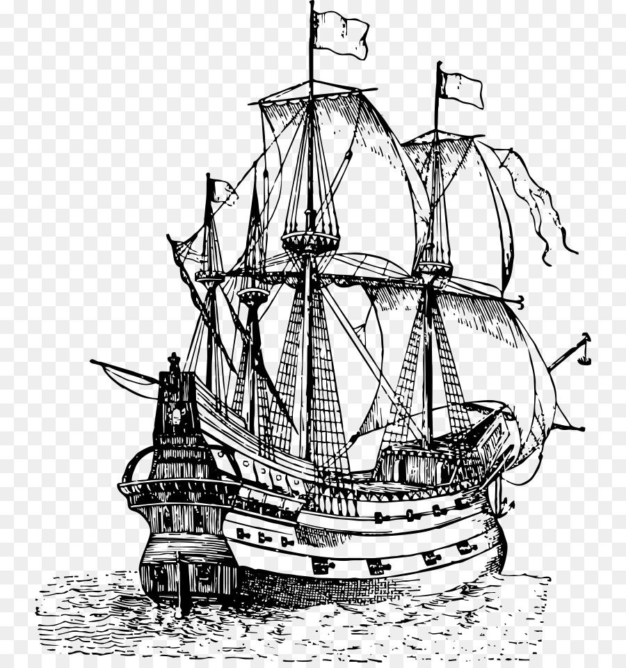 Pirate Ship Silhouette Clip Art