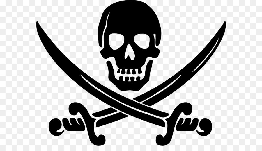 Piracy Jolly Roger Clip art - Pirate PNG png download - 1100*849 - Free Transparent Sticker png Download.