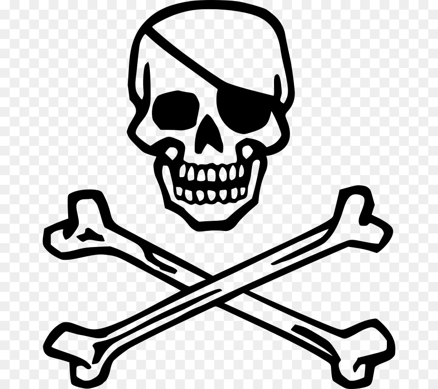 Piracy Skull and crossbones Pirates of the Caribbean Jolly Roger - skull png download - 726*800 - Free Transparent Piracy png Download.
