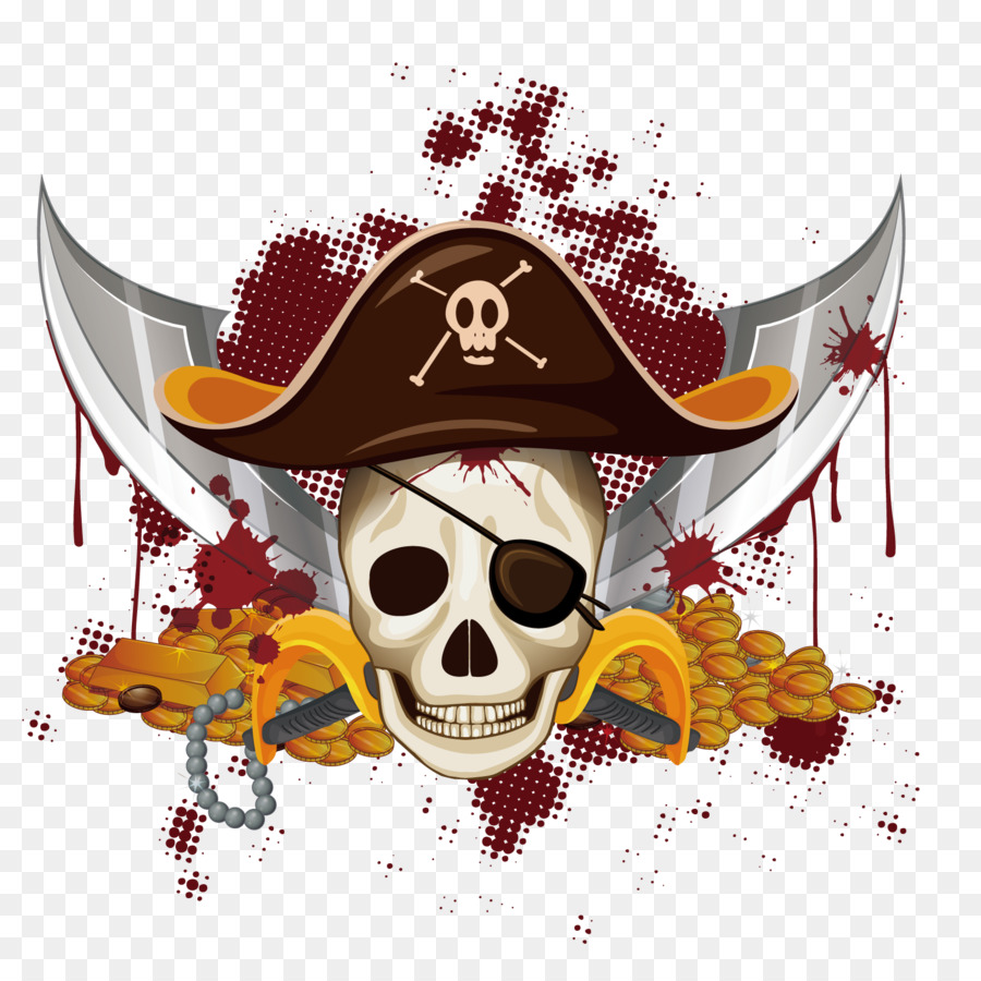 Piracy Royalty-free Clip art - Vector Pirate Bloody png download - 1600*1600 - Free Transparent Piracy png Download.