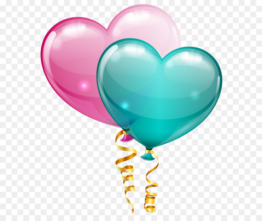 Balloon Clip art - Pink and Blue Heart Balloons PNG Clipart Image png download - 5413*6256 - Free Transparent  png Download.