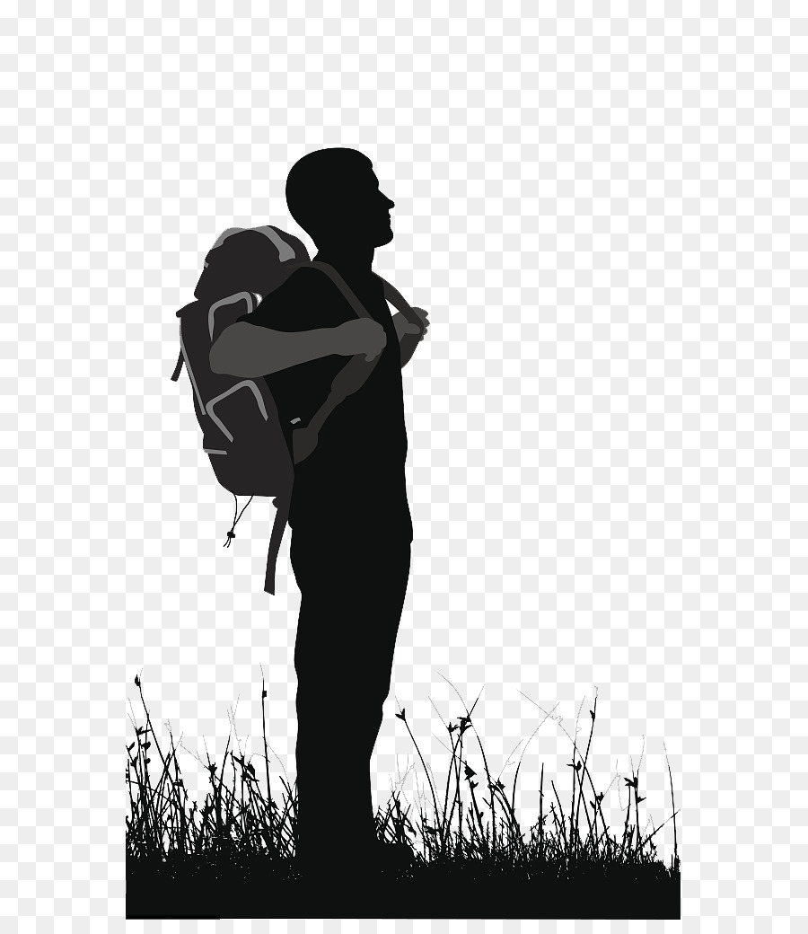 Silhouette Backpacking Illustration - Vector Backpackers with backpacks and silhouettes png download - 619*1024 - Free Transparent Silhouette png Download.