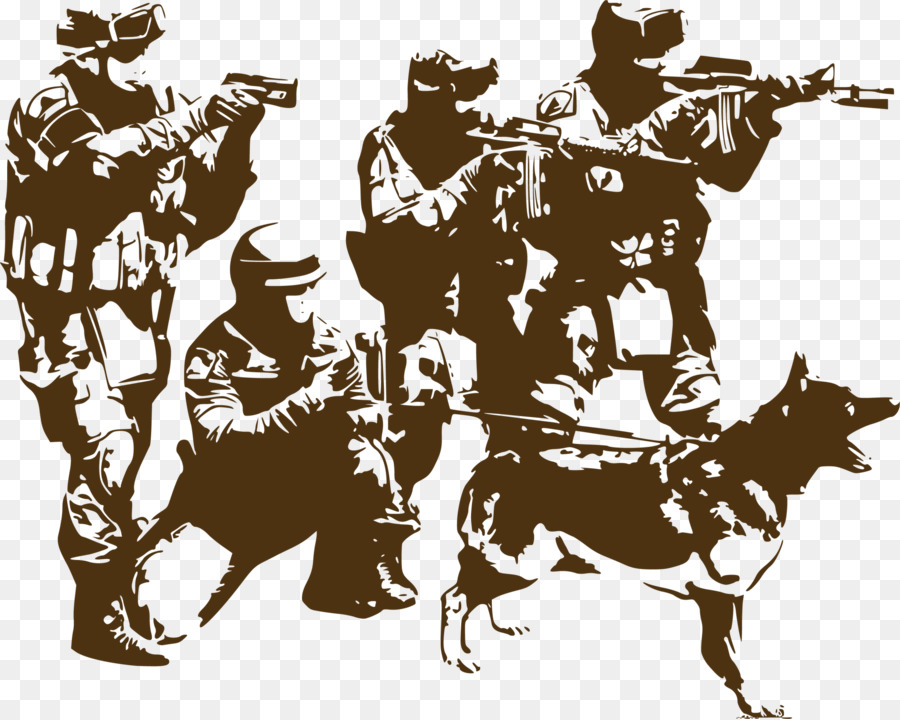 Logo Wall decal Firearm Soldier - Brown dog soldiers png download - 2000*1597 - Free Transparent Dog png Download.
