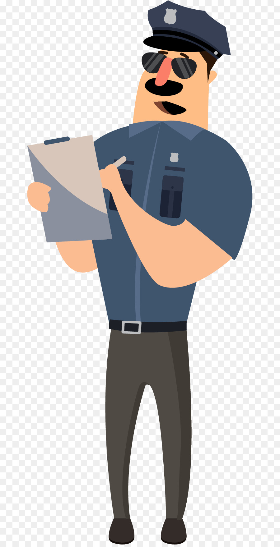 Police officer Cartoon - A recording Officer png download - 725*1752 - Free Transparent  Police Officer png Download.