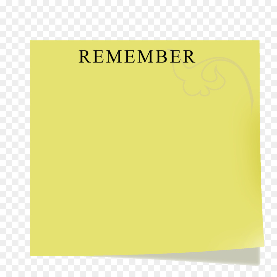 Post-it Note Paper 0 - remembered png download - 1500*1500 - Free Transparent Postit Note png Download.