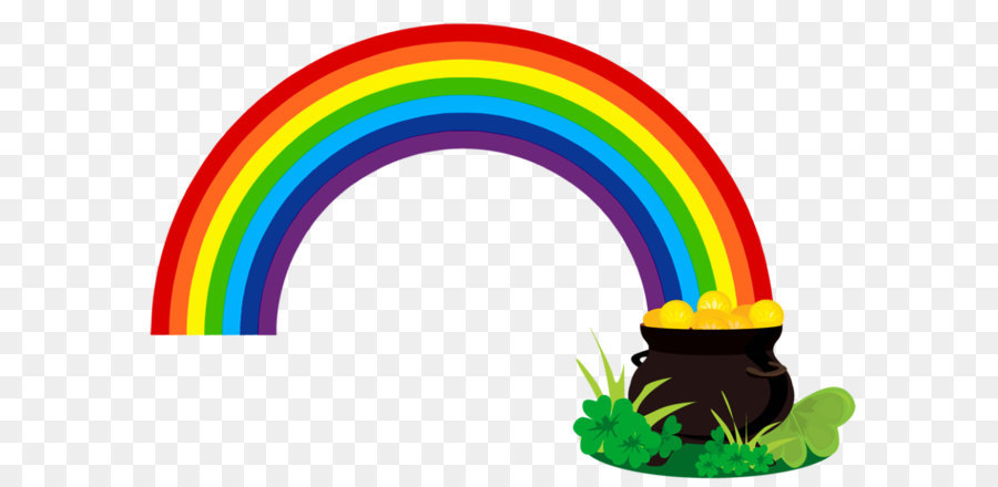 Rainbow Gold Leprechaun Clip art - St Patrick Pot of Gold PNG Picture png download - 1024*693 - Free Transparent Rainbow png Download.