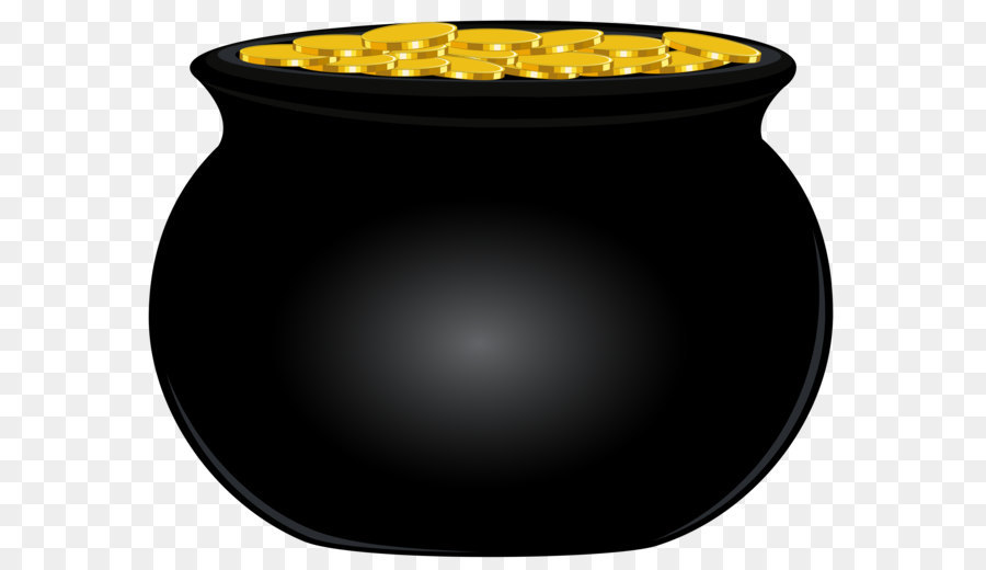 Gold Clip art - Black Pot of Gold PNG Clip Art Image png download - 8064*6345 - Free Transparent Gold png Download.